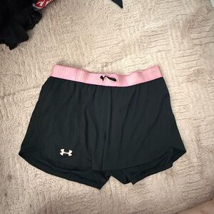 Under Armour Women's Athletic Shorts in Black and Pink